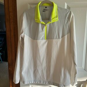 Nike Golf Tour Performance Dri-fit Men’s Size M white gray yellow pull-over